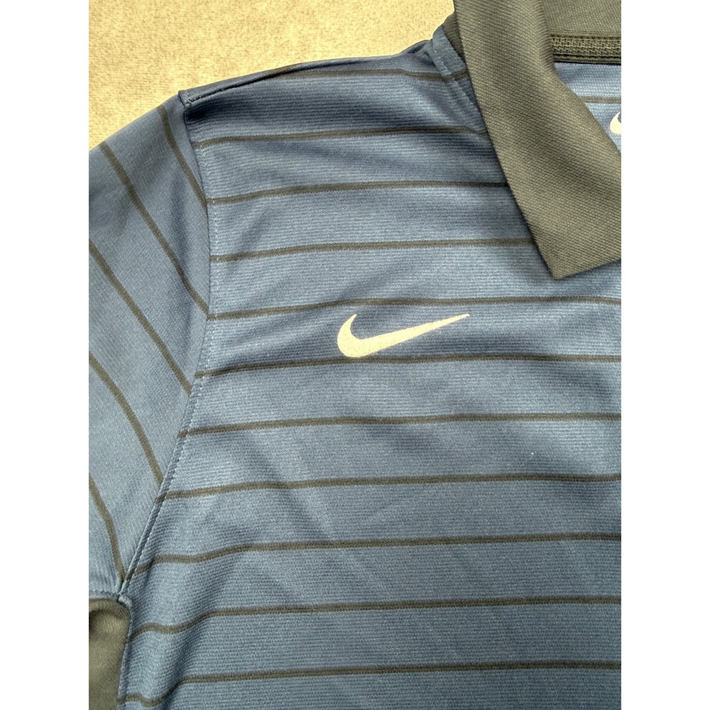 Nike Cal Bears Berkeley Dri-FIT Polo Shirt Men M Navy Stripe ACC Logo Game Day - Picture 12 of 16